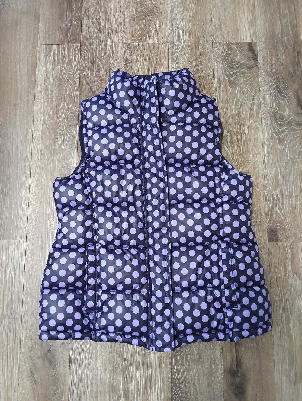 Girls Polka Dot Puffer Vest